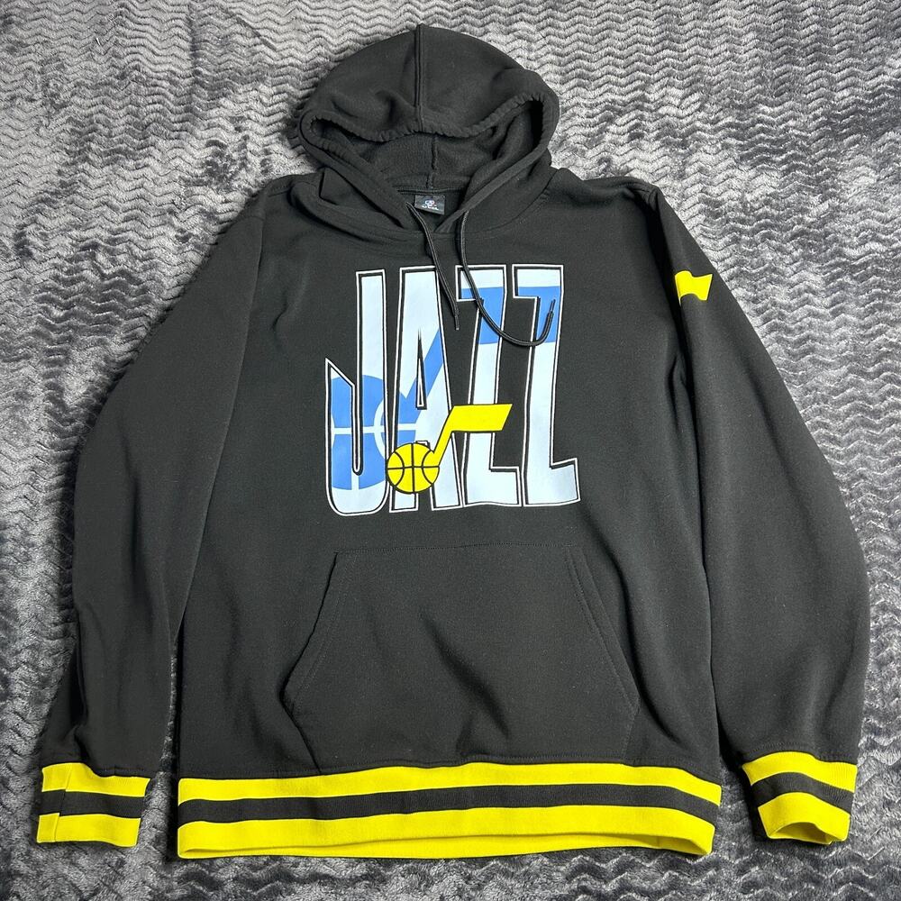 NBA Utah Jazz Sweatshirt Hoodie Black Size Medium